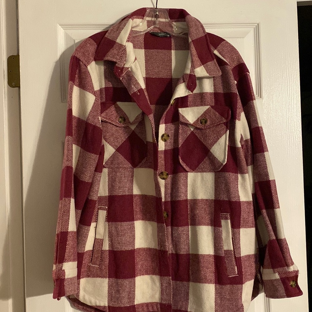 Pink and White Shacket